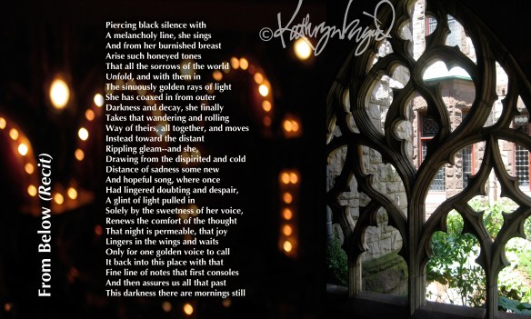 Singer theatre lights and leaded glass and text