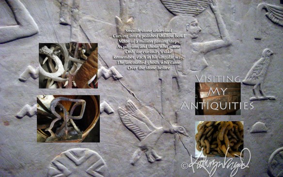 Egyptian carvings + antiques + text