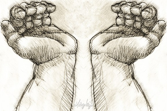 digitally doctored graphite drawing