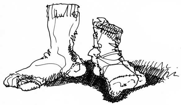 Socks pen & ink