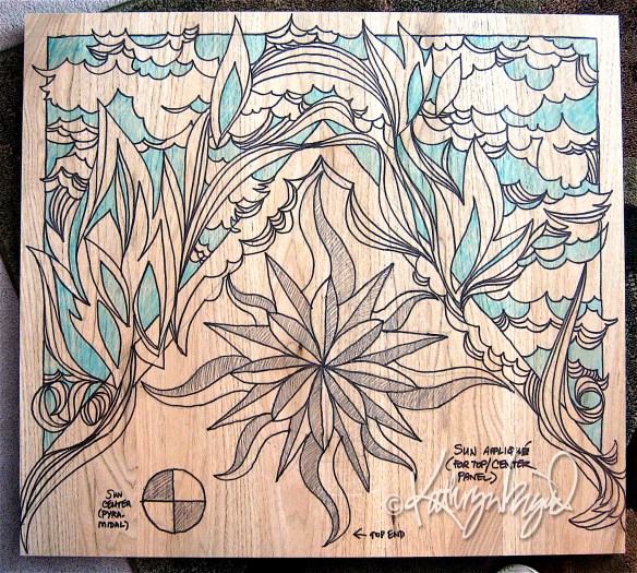 graphite and marker on wood panel