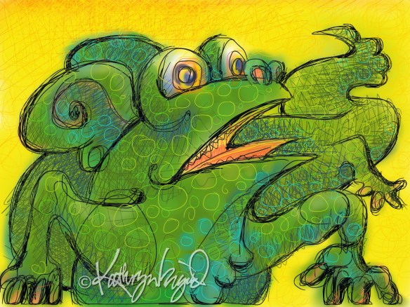 Digital illustration: Reptilian Wriggle