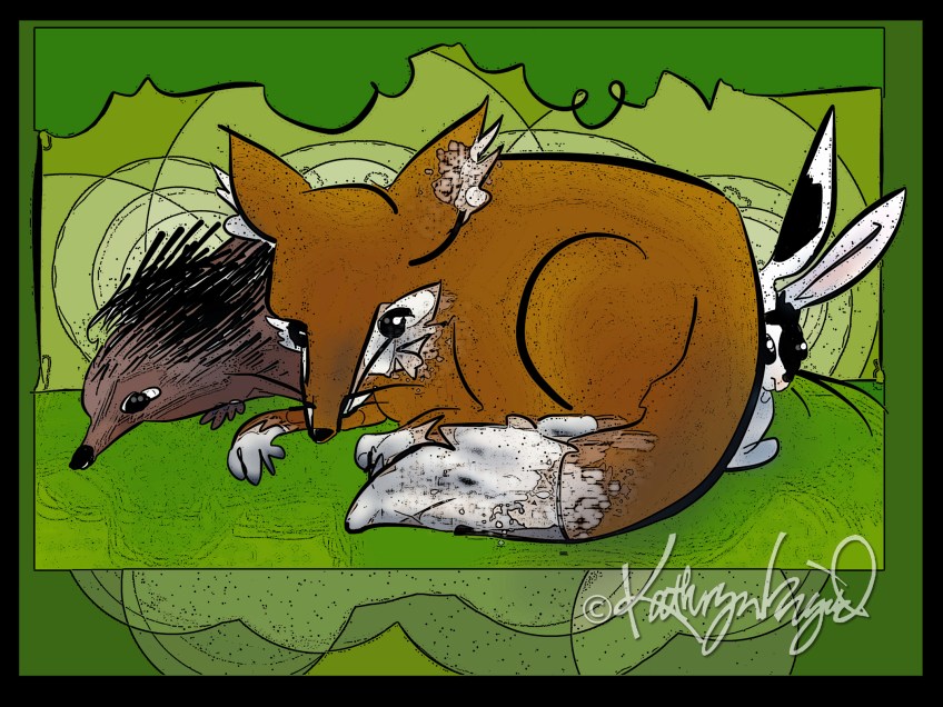 Digital illustration: Little Woodland Creatures