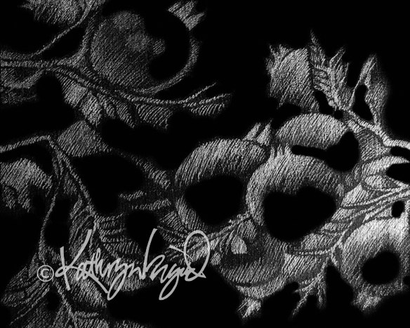 Drawing: Silverpoint Blueberries