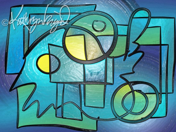 Digital illustration: Modernist Coloring Book