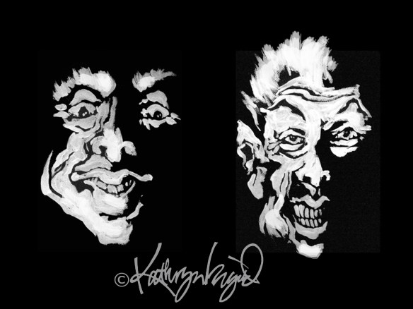 Acrylic on paper: Silliness as Substitute Beauty