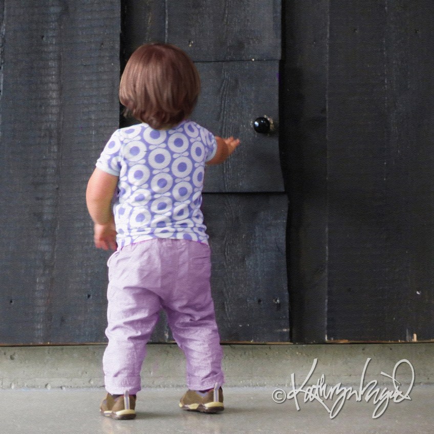 Digital illustration from a photo: Opening Doors