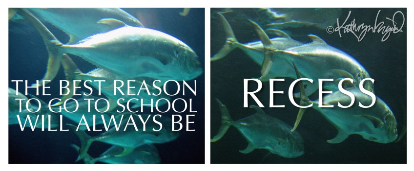 Digital illustration from photos + text: Recess