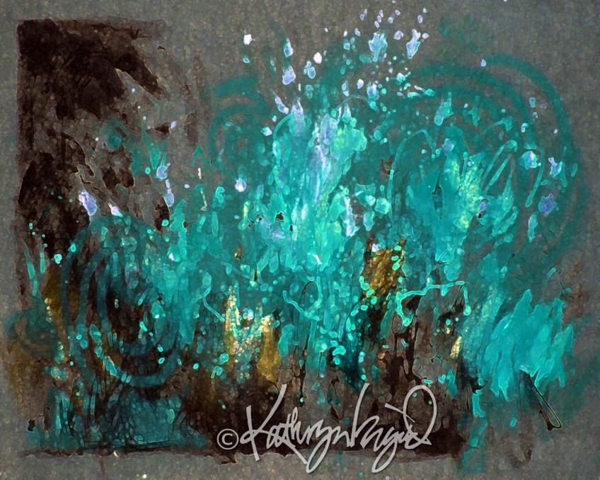 Digital illustration from a painting: Splashy-Flashy