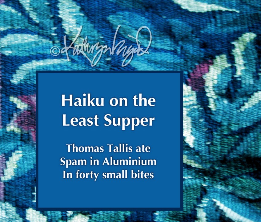 Digital illustration + text: Haiku on the Least Supper