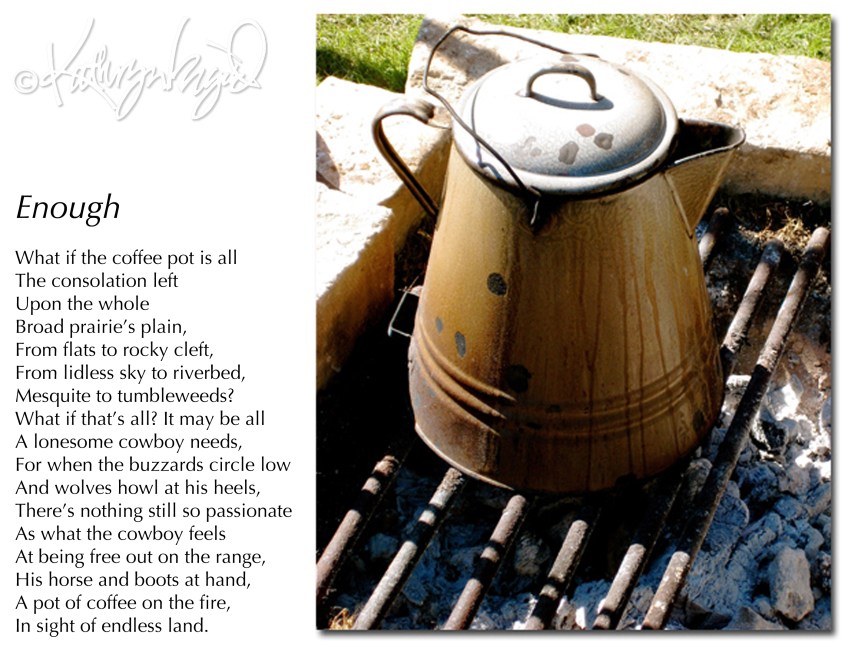 Photo + text: Enough