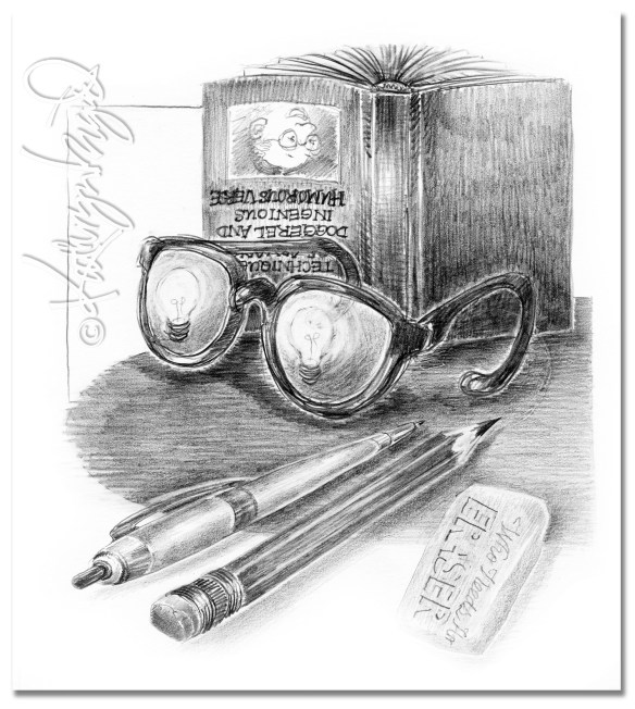 Graphite drawing: Read It & Weep