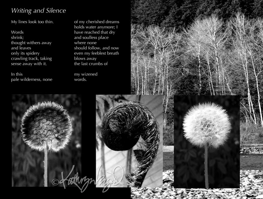 Photo montage + text: Writing & Silence