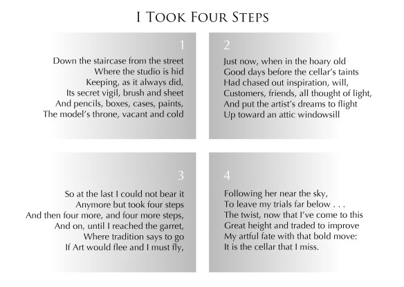 Text: I Took Four Steps
