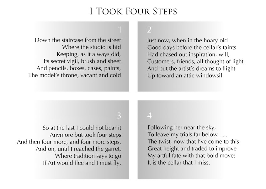 Text: I Took Four Steps