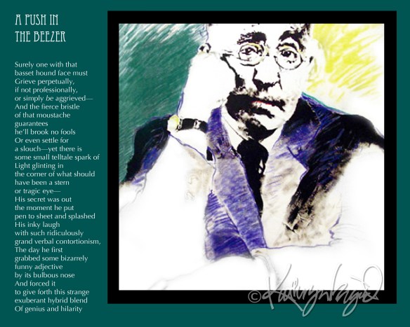 Mixed media artwork + text: A Push in the Beezer