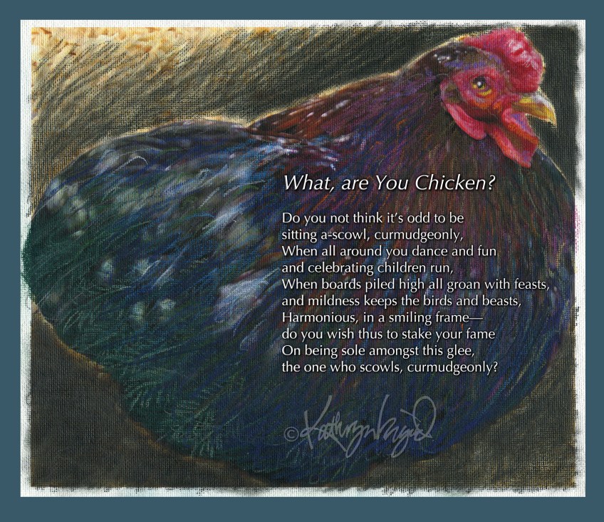 Digital illo from a photo: Nine, Ten, a Big Fat Hen