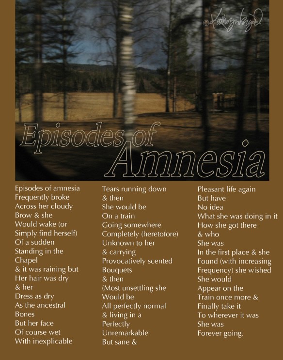 Photo + text: Episodes of Amnesia