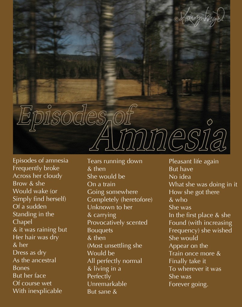 Photo + text: Episodes of Amnesia