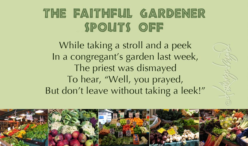 Photo montage + text: The Faithful Gardener