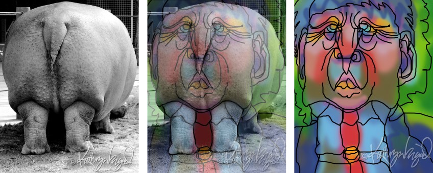 Digital illo: Butt Thinking Makes It So