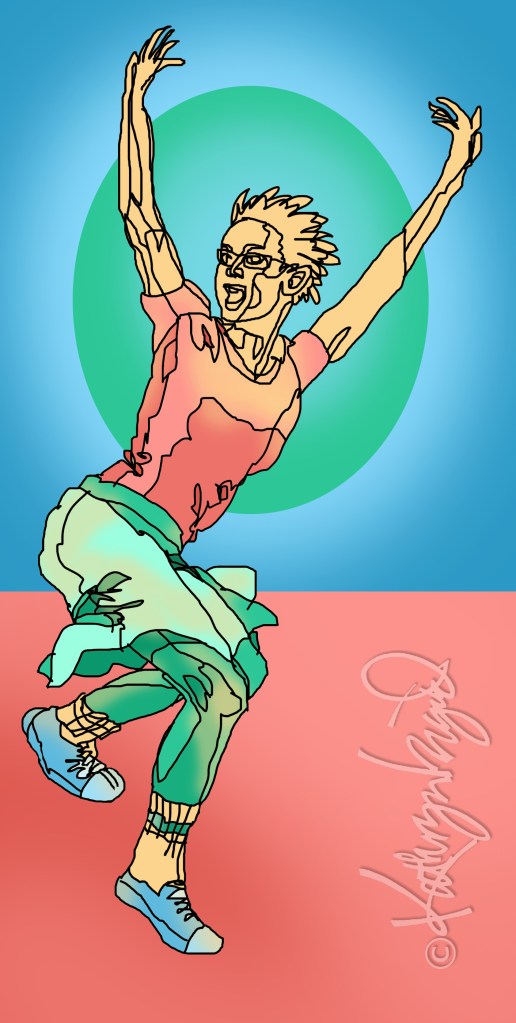 Digital illo: Nerdy Dancing