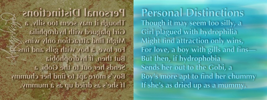 Digital illo + text: Personal Distinctions