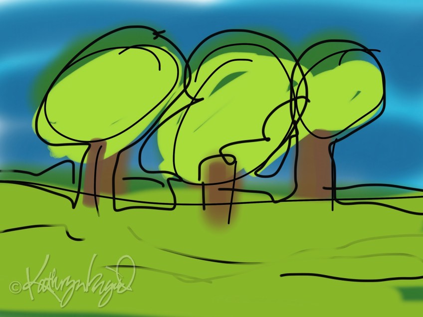 Digital illo: Got It Made in the Shade