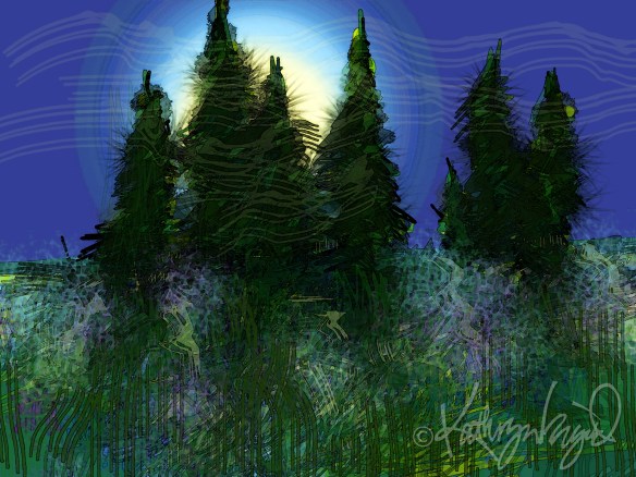 Digital illo: A Walk in the Park