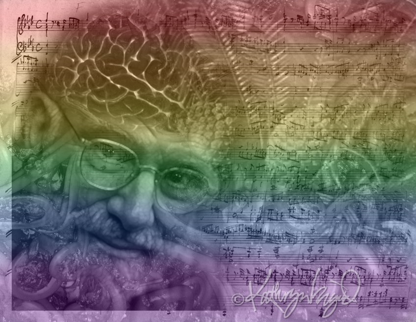 Digital collage illo: Oliver's Rainbow